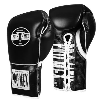 Title Boxing Pro Mex Professional Edge Lace Training/Sparring Boxing Gloves - color: Black, size: 14 oz