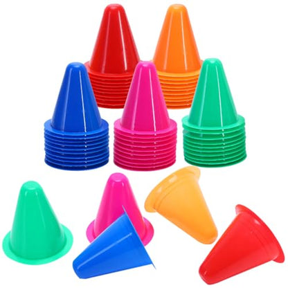 40 Pcs Marker Cones Roller Skating Cones Soccer Training Cones Traffic Cones Indoor Outdoor Agility Mini Sports Cones for Skate Practice Sport Training