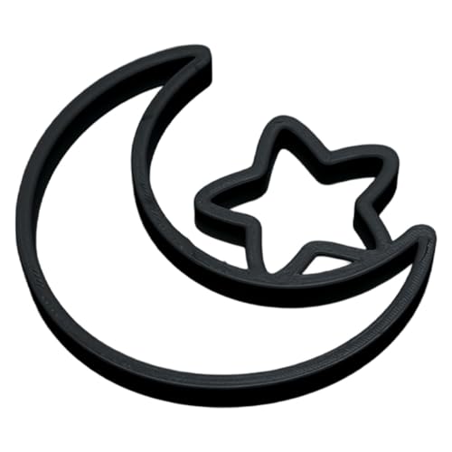 Fish Feeding Portals for Betta & Aquariums | Floating Food Rings & Breathing Windows (Multiple Shapes & Colors) (Moon - Black) - color: Moon - Black