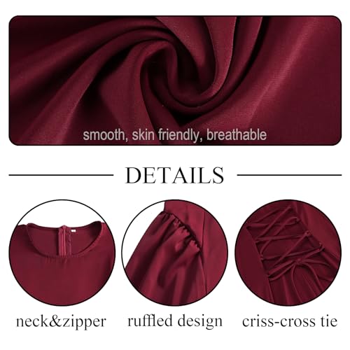 Muslim Abaya Dress for Women Smooth Back Zipper Belt Daily Prayer Eid Dress - color: Navy, size: X-Large