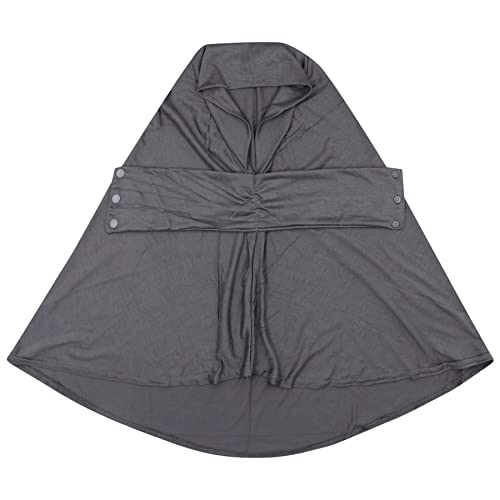 AIBEARTY Women Fashion Instant Muslim Turban Hijab with Snap Fastener Breathable Headscarf Bonnet Cap Turban Hat Shawl - color: Modal Grey -3 Buttons