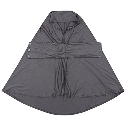 AIBEARTY Women Fashion Instant Muslim Turban Hijab with Snap Fastener Breathable Headscarf Bonnet Cap Turban Hat Shawl - color: Modal Grey -3 Buttons