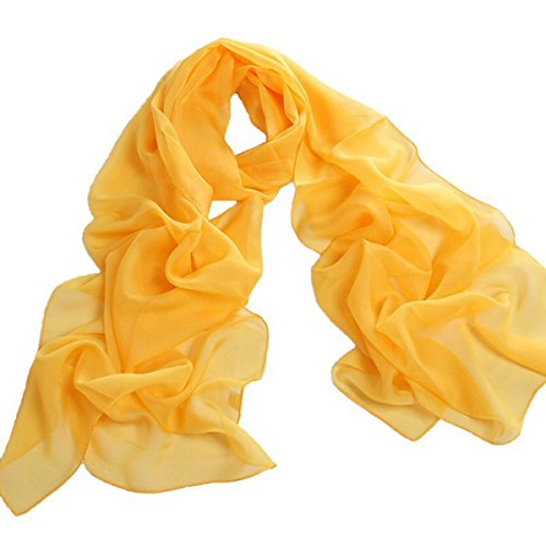 Tapp Collections™ Fashionable Soft Chiffon Scarf - color: Solid / Golden Yellow