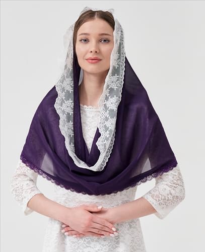 Leimandy Infinity Chapel Veil Hijab Scarf Head Wrap for Muslim V96 - color: Purple