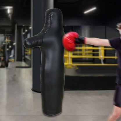 MMA Grappling Dummy Bag Unfilled Wrestling Training Dummy for Adults Beginners Kick Boxing Practice PU Leather 160cm/165cm/170cm