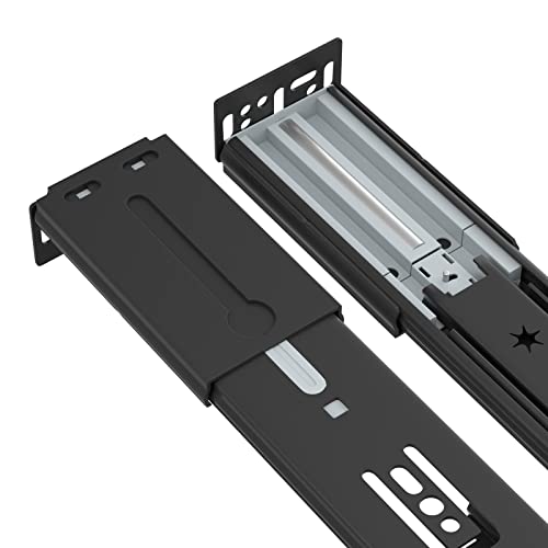 LONTAN Black Rear Mounting Brackets for 1.77 Inch 45mm Slides (10 Pairs) | Electro-Coated Anti-Rust Finish; Face Frame Cabinet Socket; 2.75 Inch Depth Extension; Easy Screw On Replacement - color: Black, size: 1.77 Inch - Mounting Bracket