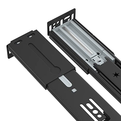 LONTAN Black Rear Mounting Brackets for 1.77 Inch 45mm Slides (10 Pairs) | Electro-Coated Anti-Rust Finish; Face Frame Cabinet Socket; 2.75 Inch Depth Extension; Easy Screw On Replacement - color: Black, size: 1.77 Inch - Mounting Bracket