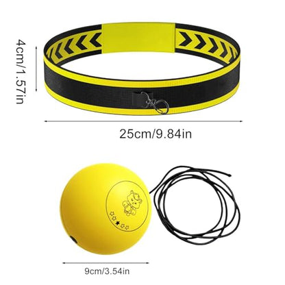 Boxing Reflex Ball Headband Multifunctional Fun Effective Hand Eye | Kids Beginners Punching Headband for Professionals Enthusiasts Beginners Amateurs Lovers Families Friends - color: Yellow ball