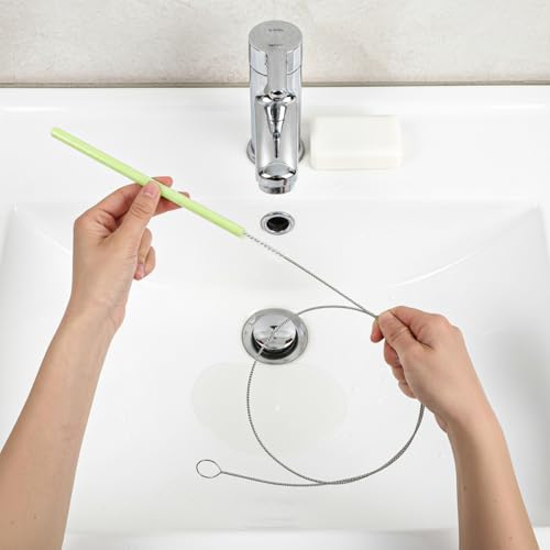 Hecila 40 Inches Long Flexible Tube Cleaning Brush Long Pipes Cleaners Straw Tube Cleaner Brushes for Cleaning Straw with Nylon Bristles for Keg Lines Ice Maker Tubing Juicers Coffee Machines