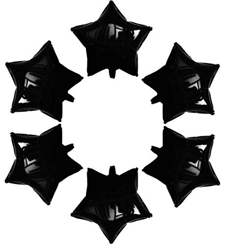 24Pcs 18" Black Star Balloons Foil Balloons Mylar Balloon for Baby Shower, Gender Reveal, Wedding, Magical Prom, Engagement Party Decoration - color: Black