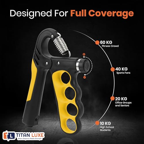 Grip Strength Trainer – Adjustable Resistance Hand Grip Strengthener (11-220 Lbs/5-100KG) with Auto Electronic Counter | Forearm & Finger Exerciser for Athletes, Musicians, Injury Recovery - color: Orange
