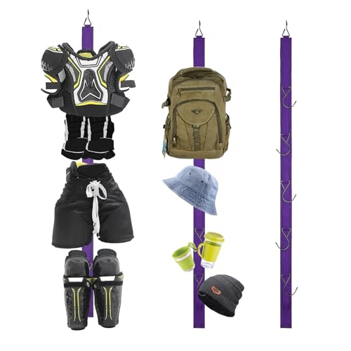 Qchengsan Ice Skate Blade Cover Plus Hockey Drying Rack,Ice Skate Blade Covers,Ice Skate Soakers,Hockey Equipment Gear Drying Rack - color: Purple