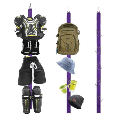 Qchengsan Ice Skate Blade Cover Plus Hockey Drying Rack,Ice Skate Blade Covers,Ice Skate Soakers,Hockey Equipment Gear Drying Rack - color: Purple