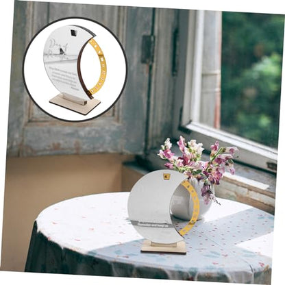 jojofuny Ramadan Countdown Calendar Wooden Desk Advent Reminder Elegant Eid Ornament for Home Office Unique Rotating Design Festive Decoration for Celebrating Special Dates