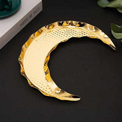 Eid Mubarak Decorations Serving Tray Food Serving Plate Fruit Dessert Plates Dessert Food Storage Container Ramadan Muslim Islamic Party Golden Eid Mubarak Tray