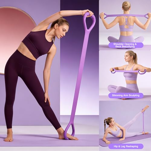 3PCS Figure 8 Resistance Band, Elastic Rope Stretch Fitness Band, Arm Back Shoulder Exercise Bands, Yoga Gym Fitness Pulling Rope