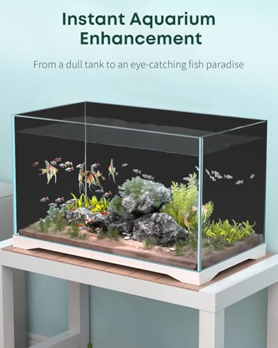 Pawfly Black Aquarium Background, 25.2" x 11.8", Static Cling Tank Background Wallpaper, No Glue Reusable PVC Fish Tank Backdrop, Easy to Install Aquarium Décor Background, Fish Tank Decoration - size: 25.2" x 11.8"