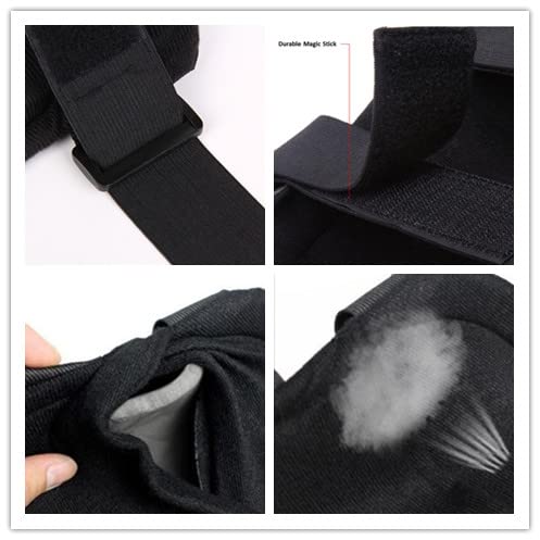 Knee Pad Elbow Pad Set Airsoft Knee Elbow Protective Pads Combat Paintball Skate Outdoor Sports Tactical Safety Guard Gear (Black-Set of 4, M-for Adult) - style: Black, Set of 4