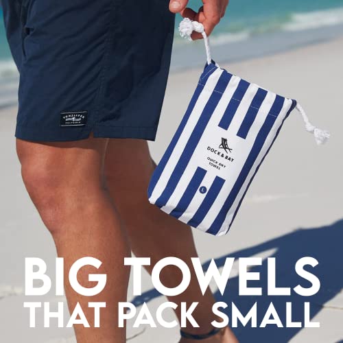 Dock & Bay Beach Towel - Quick Dry, Sand Free - Compact, Lightweight - 100% Recycled - Includes Bag - Cabana - Cayman Khaki - Extra Large (200x90cm, 78x35) - color: Cabana - Cayman Khaki, size: Extra Large (200x90cm, 78x35")