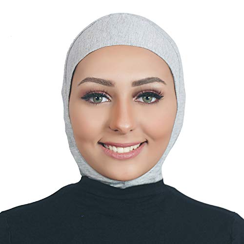 AL AMIRA Women's Ninja Cotton Hijab Underscarf One Piece - color: Heather Gray