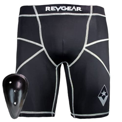 Revgear X13 Compression Shorts & Cup: Ideal Mens Prot, Mens Gym, Running - size: Medium