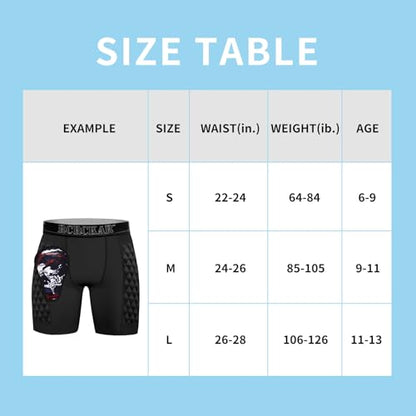 Baseball Sliding Shorts Protective Athletic Compression Underwear w/Cup Baseball Football Lacrosse - color: Black Grey, size: Large
