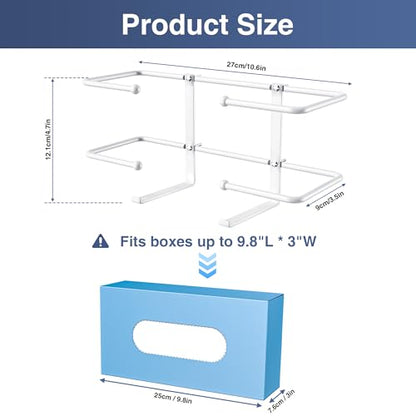 Holder for Disposable Gloves & Tissues - Organize in Lab, Kitchen, Bathroom, Garage.