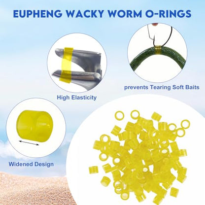 Aventik Fishing Bait Container Organizer with Handle Insulated Breathable Live Bait Box Stainless Steel Worm Storage Tank for Nightcrawlers Keeps Bait Fresh and Alive (circle 650+wacky rings) - style: circle 650+wacky rings