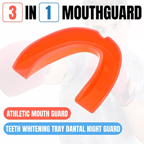 Kathfly 100 Pcs Youth Mouth Guard Football Mouth Guards Bulk Sports Mouthguard Athletic Football Mouthpiece Gum Protection for Boxing Basketball Hockey Karate(Fresh Colors)