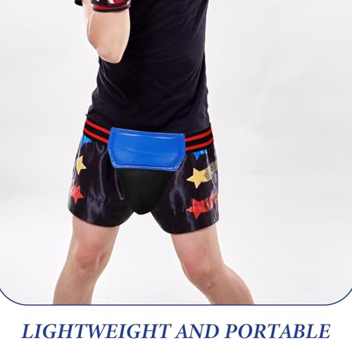 UPKOCH Boxing Groin Protector Athletic Cup MMA Groin Guard Blue Athletic Abdomen Protector for Martial Arts Taekwondo Training