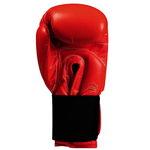 Title Classic Leather Elastic Training Gloves 2.0 - color: Red, size: 16 oz