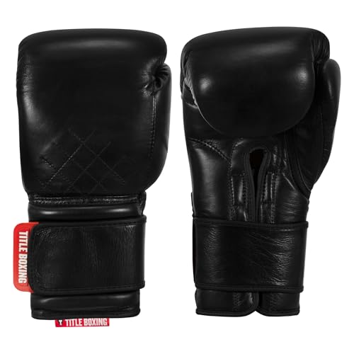 Title Boxing Ko-Vert Training Boxing Gloves - color: Black, size: 14 oz
