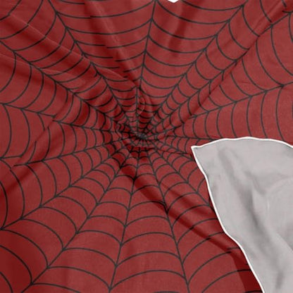 Bolaz Red Spiderweb Women's Square Silk Hair Scarves and Wraps Headscarf Head Neck Scarf Bandana 24inch