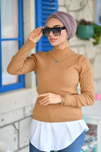 para life Band Turbans for Women, Breathable Instant Turban|Standard Size Stretchable Cotton Sandy|Pre-tied Hijab Cap - color: Dark Mink
