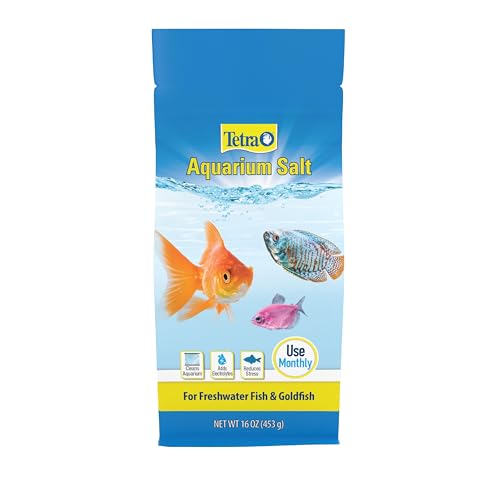 Tetra Aquarium Salt for Freshwater Fish Tanks, 16 oz | Cleans Aquariums, Conditions Water, Enhances Health of Fish, For Freshwater Fish & Goldfish, Use Monthly