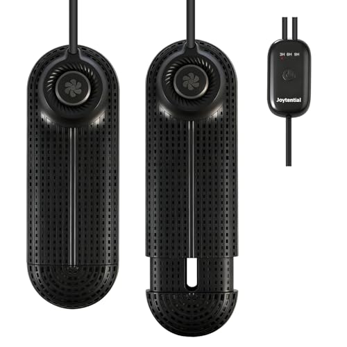 Electric Boot Dryer, Shoe Warmer with IC Controller, Footwear Travel Dryers Silent with 3/6/9 Hours Timer - color: Black Pro