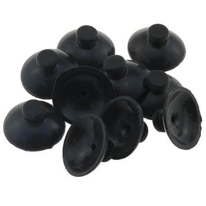 10PCS Black Plastic Aquarium Suction Cup Clips 20mm Fish Tank Water Light Suction Cup Holder for Aquarium Aerated Filtration and Aeration of Air Fish Tank
