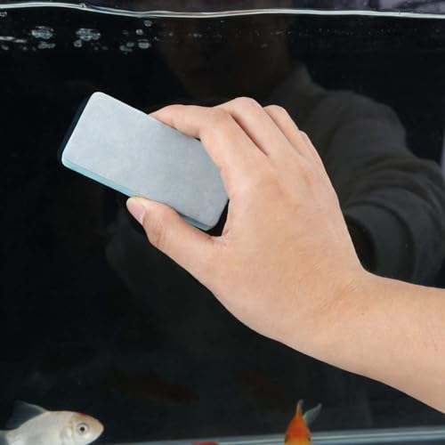 Penitue 4pcs Double-Sided Fish Tank Cleaning Brushes, Aquarium Sponge Brush Fish Tank Scrubber Cleaner Palm-Sized Cleaning Tool for Aquarium Glass Home Kitchen