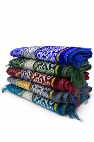 SODEF 12-Piece Velvet Prayer Rug Set (Seccade) | 500g Each | Multicolor Sipinger Pattern | Appropriate for Hajj, Umrah, Mevlut Gifts, and Wedding Trousseau | 27.6 x 43.3 in - Multicolor, 28x43 inch
