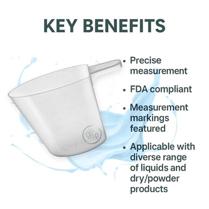8 oz (250 cc) Natural Tapered Plastic Measuring Cup – Durable Reusable Measuring Tool for Pool & Spa Chemicals, Fertilizers, and Household Use