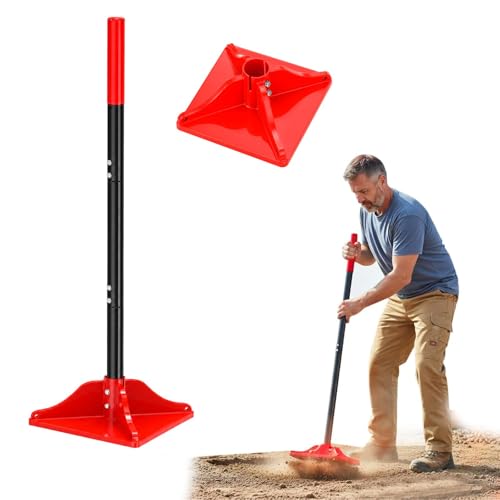 8" x 8" Steel Tamper Tool with 48" Handle, Heavy Duty Hand Compactor for Soil, Gravel, Dirt, Asphalt, Pavers, Driveway Repair, Lawn & Landscaping