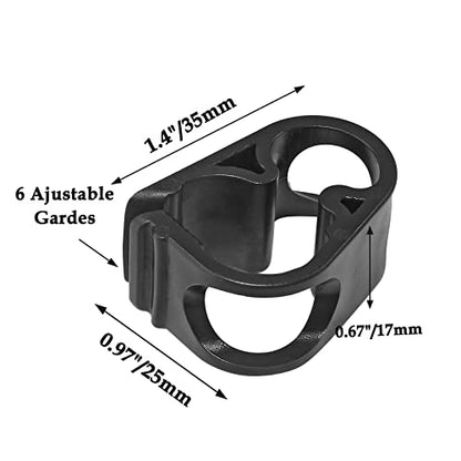 6 Pcs Plastic Tubing Clamps, 0.236-0.472 Inch, Black | Adjustable Tube Clamp, 6-12 mm, Flow Control Hose Clamp, Laboratory Pinch Valve, Syphon Pipe Clamp