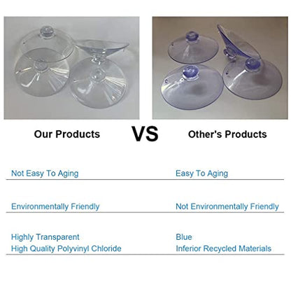 55mm 10 Pieces Large Suction Cups Clear Thick Without Hooks Without Holes, Professional Strength PVC Plastic Sucker Pads for Festivals Decoration Wall Bathroom Kitchen Car Bird Feeder - size: 55mm 10pcs