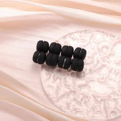 8pcs Magnetic Hijab Pins, Small Hijab Magnets Multi-Purpose No-Snag Scarf Clasp Pinless Brooch for Women Men Shawl Scarves Clothes - color: Black