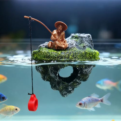 Fish Decorations for Tank, Resin Floating Island, 3.54x3.15x2.28 Inch Strong Build Gear, Realistic Tool, Stylish Aquarium Aid with Compact Design, Accessory Helper for Betta Hermit Crab Saltwater Home