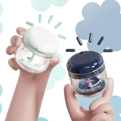 Retainer case, Denture Bath Cup，Retainer Cleaner Case Box,Night Mouth Guard Case Holder,Storage Soak Container with Drain Tray for Travel Cleaning with Mirror and Brush - color: Blue