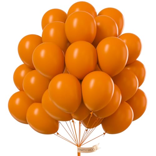 PartyWoo Burnt Orange Balloons 101pcs Terracotta Fall Color 12 Inch - color: Orange-f53