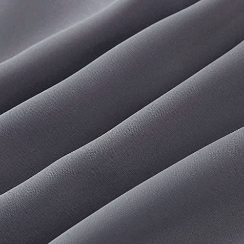 Prayer Dress for Women Muslim Long Sleeve A Line Elegant Maxi Dress Casual Wedding Party Maxi Dresses with Belt - color: Grey, size: Small