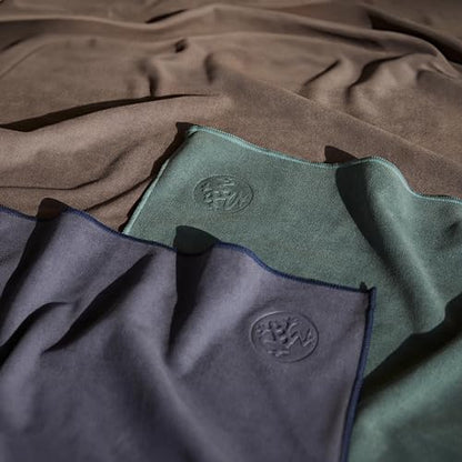 Manduka eQua Hand Towels - 16" | Rapid Moisture Activated Grip | Quick Drying, Soft Microfiber | Machine Washable | 16 x 26.5 inches | Thunder - color: Thunder
