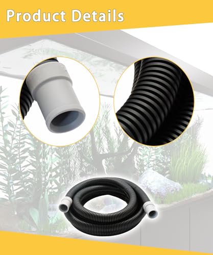 2Pcs A20015 Ribbed Hosing Replacement | Fits for Fluval 306/307/406/407/305/405 Canister Filter Aquarium Hosing